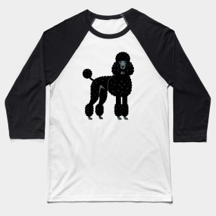 Black Standard Poodle Baseball T-Shirt